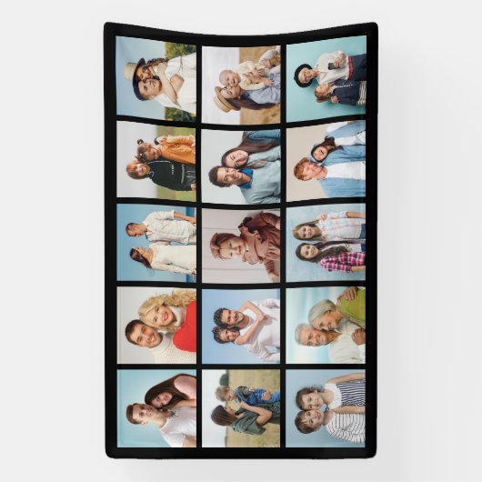 独自のフォトコラージュを作成する 横断幕 (縦)