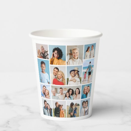 独自のフォトコラージュを作成する 紙コップ (裏面)
