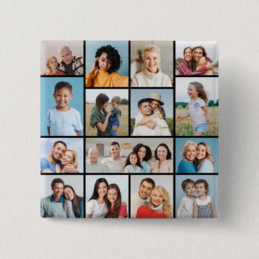 独自のフォトコラージュを作成する 缶バッジ (正面)