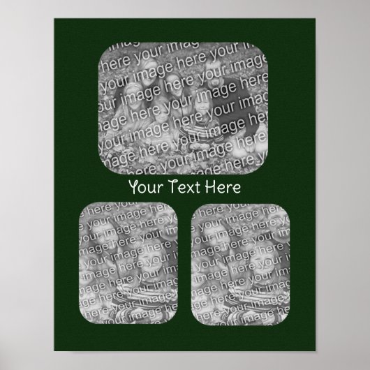 独自のフォトコラージュを作成パーソナライズされた ポスター (正面)