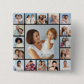 独自のフォトコラージュを作成ボタン 缶バッジ (正面)