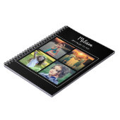 独自のフォトコラージュを作成モノグラムのする ノートブック (左側)