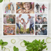 独自のフォトコラージュを作成15写真白 キッチンタオル (折り畳み)