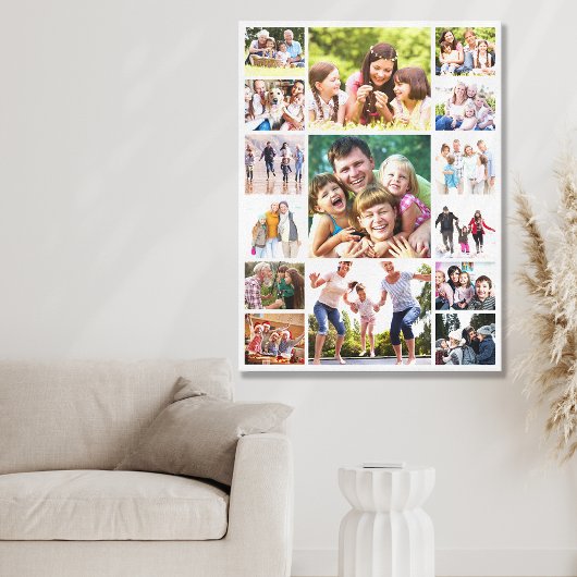 独自のフォトコラージュを作成15写真白 キャンバスプリント