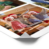 独自のフォトコラージュを作成15写真白 ポスター (角)