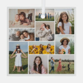 独自のフォトコラージュを作成 ガラスオーナメント (裏面)