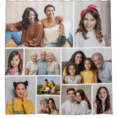 独自のフォトコラージュを作成 シャワーカーテン (正面)