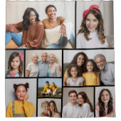 独自のフォトコラージュを作成 シャワーカーテン (正面)