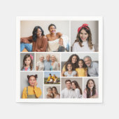 独自のフォトコラージュを作成 スタンダードカクテルナプキン (正面)