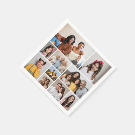 独自のフォトコラージュを作成 スタンダードカクテルナプキン (角)