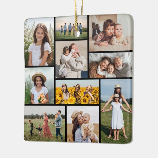 独自のフォトコラージュを作成 セラミックオーナメント (左)