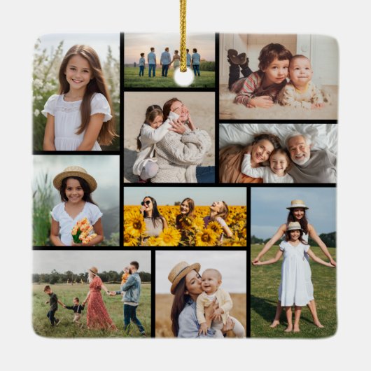 独自のフォトコラージュを作成 セラミックオーナメント (裏面)
