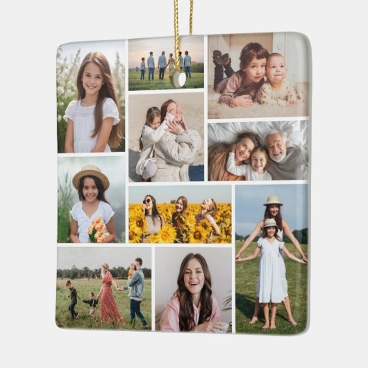 独自のフォトコラージュを作成 セラミックオーナメント (左)