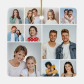 独自のフォトコラージュを作成 セラミックオーナメント (裏面)