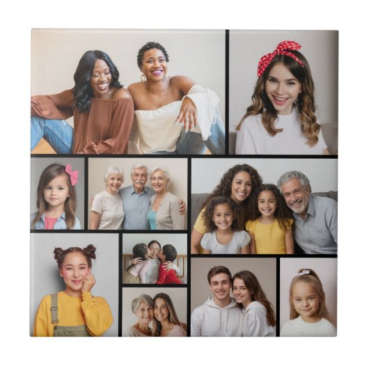 独自のフォトコラージュを作成 タイル (正面)