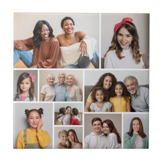 独自のフォトコラージュを作成 タイル (正面)