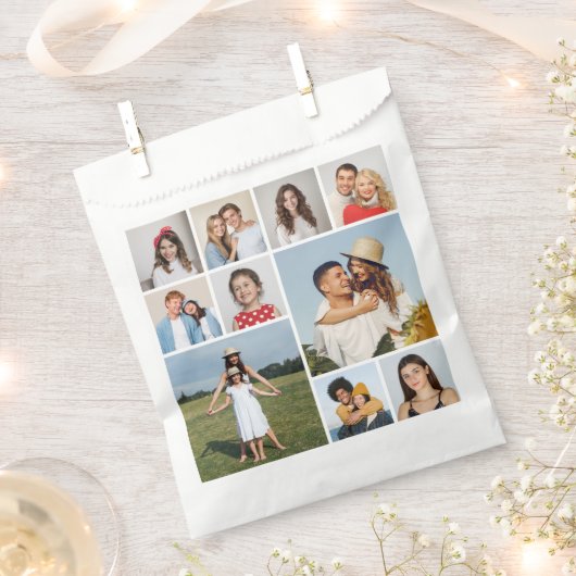 独自のフォトコラージュを作成 フェイバーバッグ (クリップ留めされた状態)