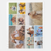 独自のフォトコラージュを作成 フリースブランケット (正面)