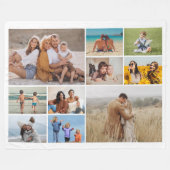 独自のフォトコラージュを作成 フリースブランケット (正面(横))