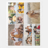 独自のフォトコラージュを作成 フリースブランケット (正面)