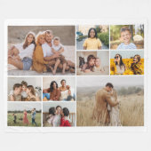 独自のフォトコラージュを作成 フリースブランケット (正面(横))