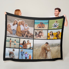 独自のフォトコラージュを作成 フリースブランケット