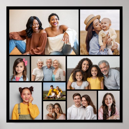独自のフォトコラージュを作成 ポスター (正面)
