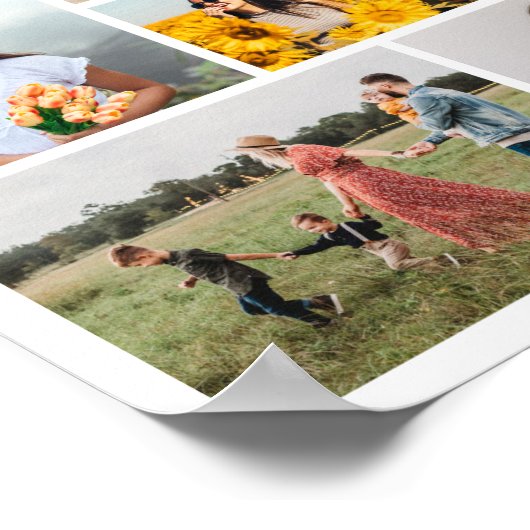 独自のフォトコラージュを作成 ポスター (角)