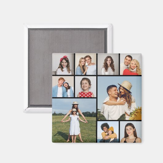 独自のフォトコラージュを作成 マグネット (正面/裏面)