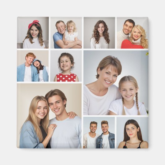 独自のフォトコラージュを作成 マグネット (正面)