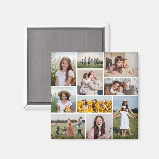 独自のフォトコラージュを作成 マグネット (正面/裏面)