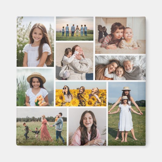 独自のフォトコラージュを作成 マグネット (正面)