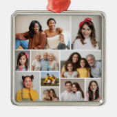 独自のフォトコラージュを作成 メタルオーナメント (正面)
