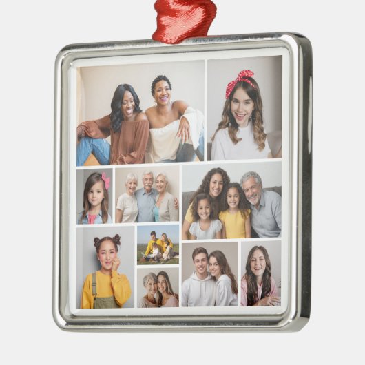 独自のフォトコラージュを作成 メタルオーナメント (左)