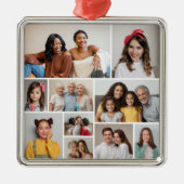 独自のフォトコラージュを作成 メタルオーナメント (正面)