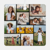 独自のフォトコラージュを作成 メタルオーナメント (正面)