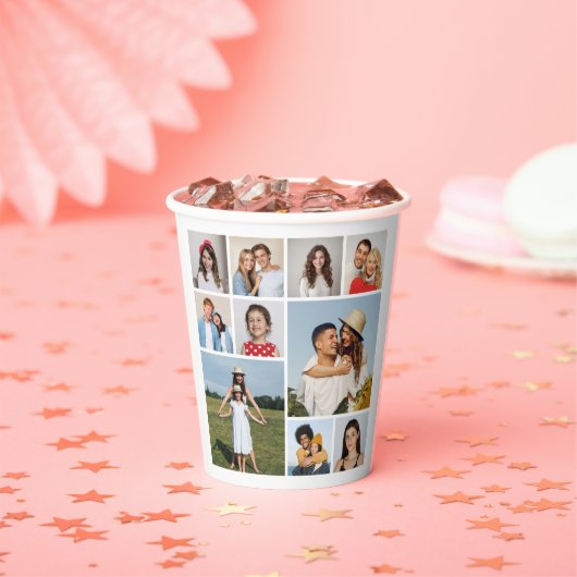独自のフォトコラージュを作成 紙コップ (インサイチュ)