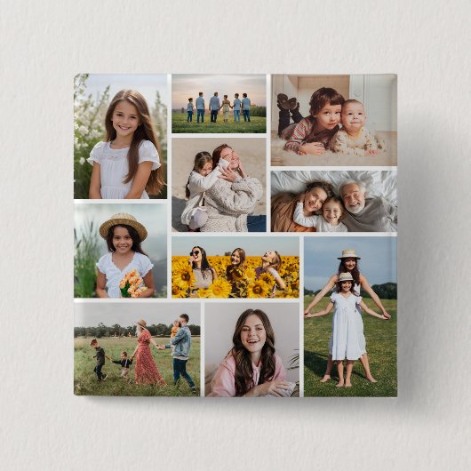 独自のフォトコラージュを作成 缶バッジ (正面)