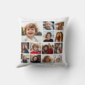 独自のフォトコラージュを作成 – 13枚の写真 クッション (裏面)