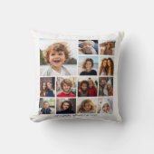 独自のフォトコラージュを作成 – 13枚の写真 クッション (正面)