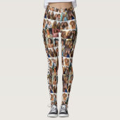 独自のフォトコラージュを作成 – 16枚の写真 レギンス (正面)