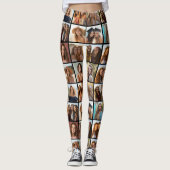 独自のフォトコラージュを作成 – 16枚の写真 レギンス (正面)