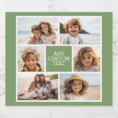 独自のフォトコラージュを作成 – 6枚の写真と文字 ビールラベル (シングルラベル)