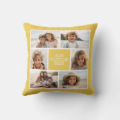 独自のフォトコラージュを作成 – 6枚の写真Monogram クッション (裏面)