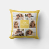 独自のフォトコラージュを作成 – 6枚の写真Monogram クッション (正面)