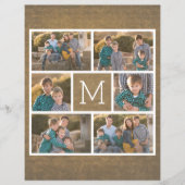 独自のフォトコラージュを作成 – 6枚の写真Monogram チラシ (正面)