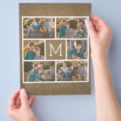 独自のフォトコラージュを作成 – 6枚の写真Monogram チラシ (手)