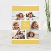 独自のフォトコラージュを作成 – 6枚の写真Monogram ノートカード (正面)