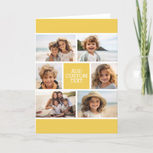 独自のフォトコラージュを作成 – 6枚の写真Monogram ノートカード