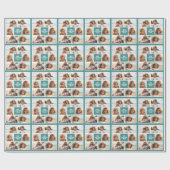 独自のフォトコラージュを作成 – 6枚の写真Monogram ラッピングペーパー (フラット)